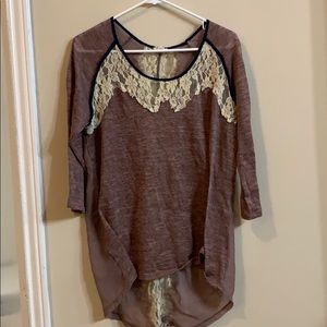 Buckle - Maroon/Lace Half Sleeve Dress Shirt